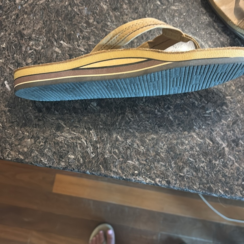 Rainbow double layer 3/4 strap flip flops - Picture 2 of 4